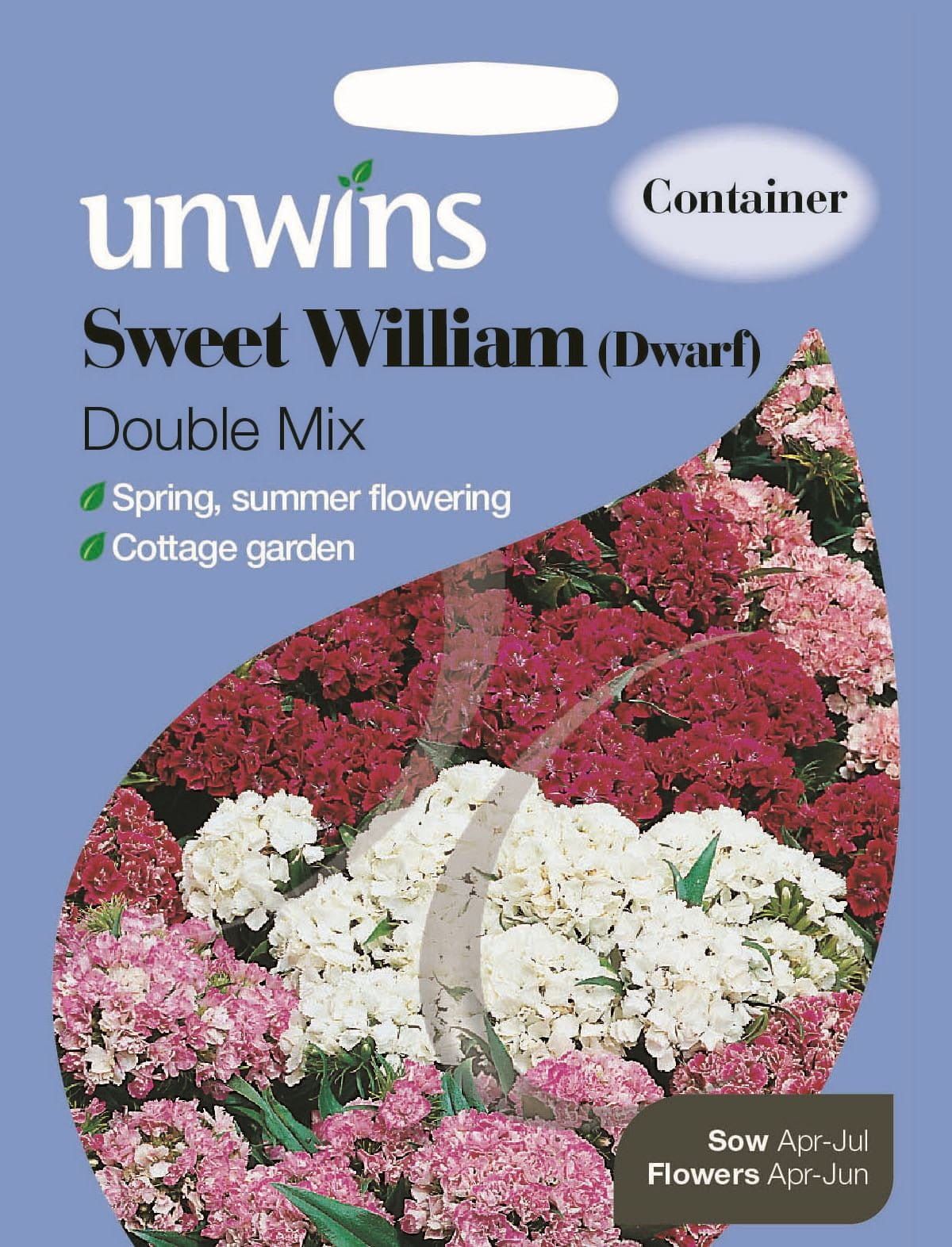 Unwins Sweet William Dwarf Double Mix (d) 450 Seeds