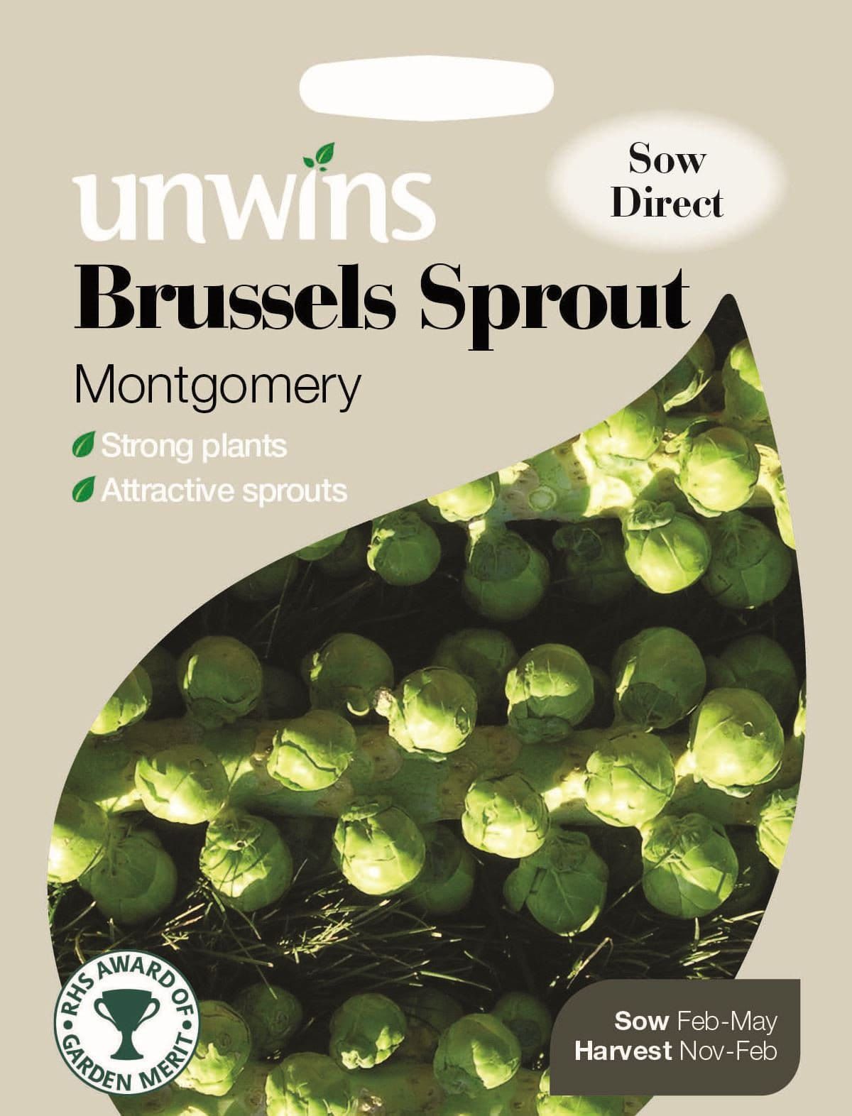 Unwins Brussels Sprout Montgomery F1 - 40 Seeds
