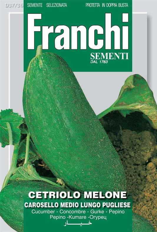 Franchi Seeds of Italy Cucumber Melon Carosello Medio Lungo Pugliese Seeds