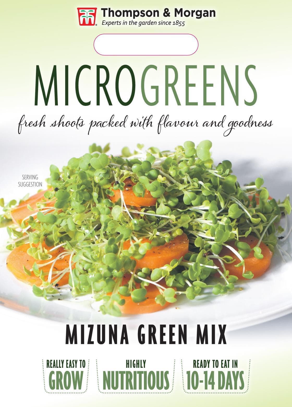 Thompson & Morgan Vegetable Microgreens Mizuna CN Mizuna  - 300 Seeds