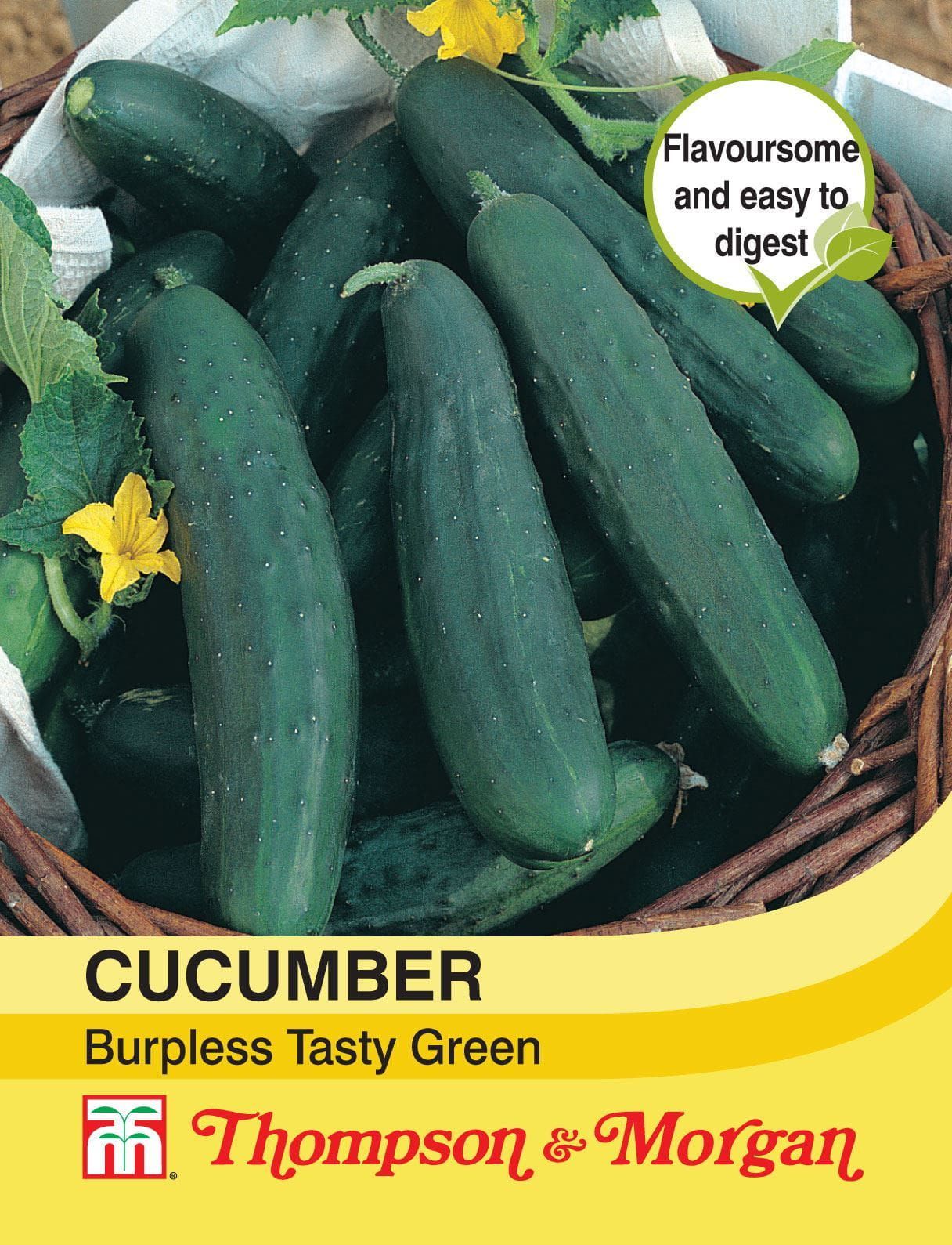 Thompson & Morgan Cucumber Burpless Tasty Green 10 Seed