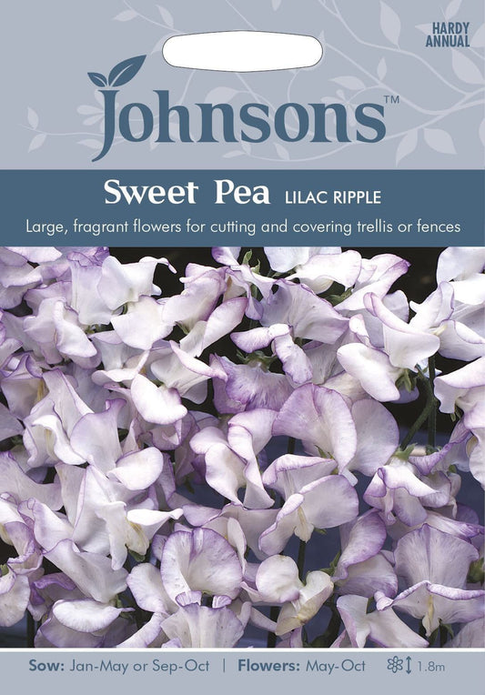 Johnsons Sweet Pea Lilac Ripple 20 Seeds