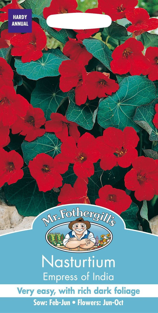 Mr Fothergills Nasturtium Empress of India 25 Seeds