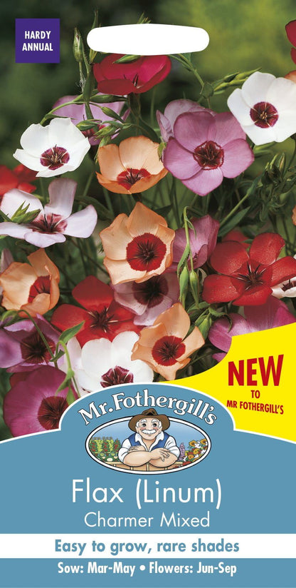 Mr Fothergills Flax (Linum) Charmer Mix 100 Seeds
