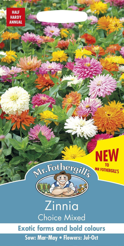 Mr Fothergills Zinnia Choice Mixed 50 Seeds