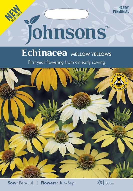 Johnsons Seeds Echinacea Mellow Yellows 10 Seeds