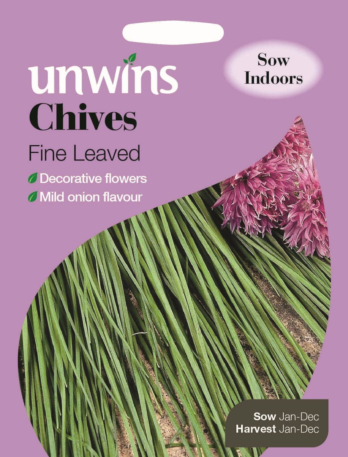 Unwins Chives Fine Leaved 700 Seeds