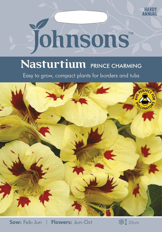 Johnsons Nasturtium Prince Charming 25 Seeds