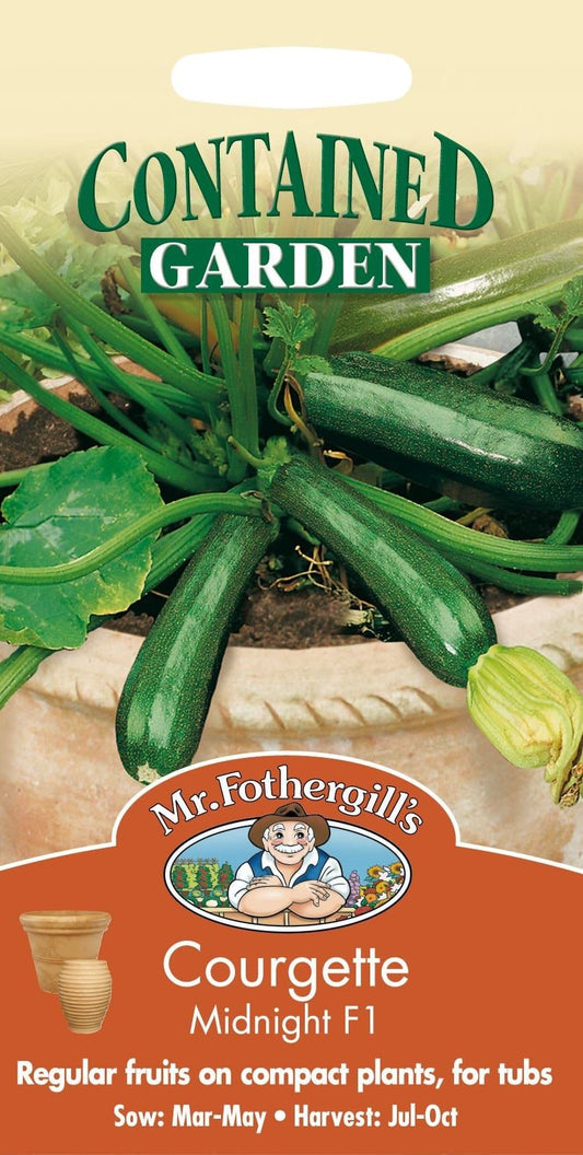 Mr Fothergills Courgette Midnight F1 10 Seeds