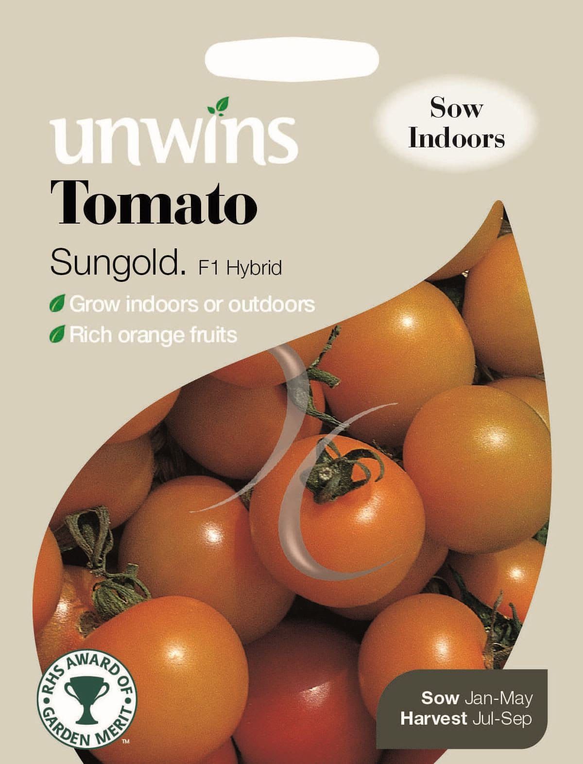 Unwins Tomato Sungold F1 Hybrid 8 Seeds