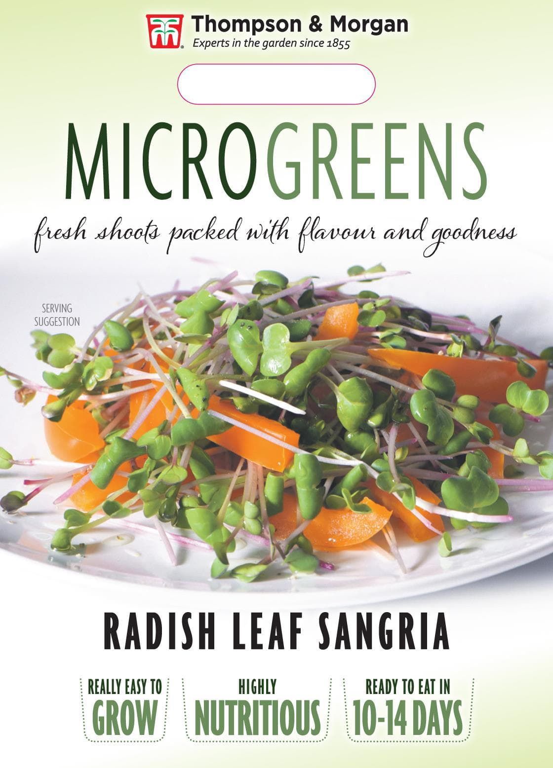 Thompson & Morgan Vegetable Microgreens Radish (Leaf) Sangria  - 200 Seeds