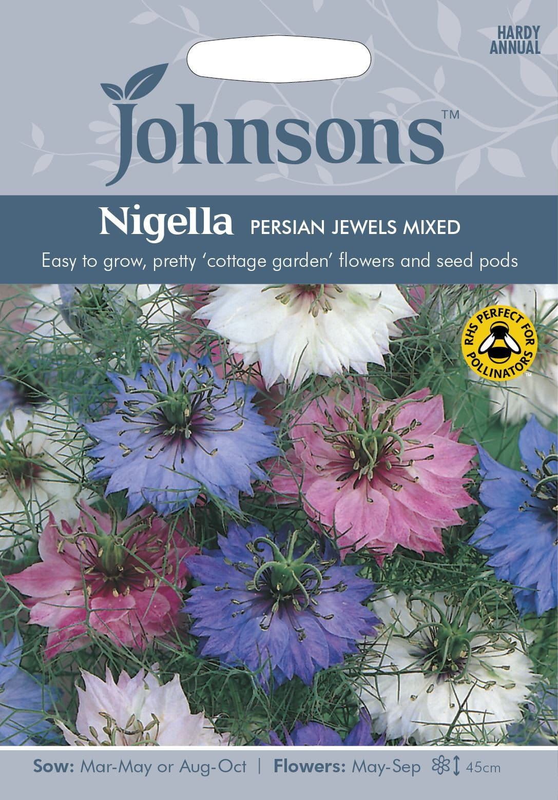 Johnsons Nigella Love in a Mist Persian Jewels Mixed 500 Seeds