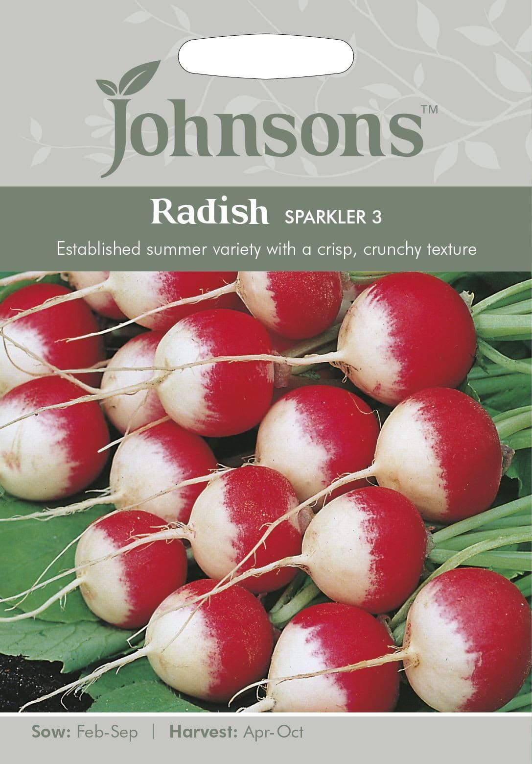 Johnsons Radish Sparkler 3 750 Seeds