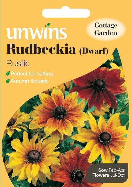 Unwins Rudbeckia Dwarf Rustic 150 Seeds