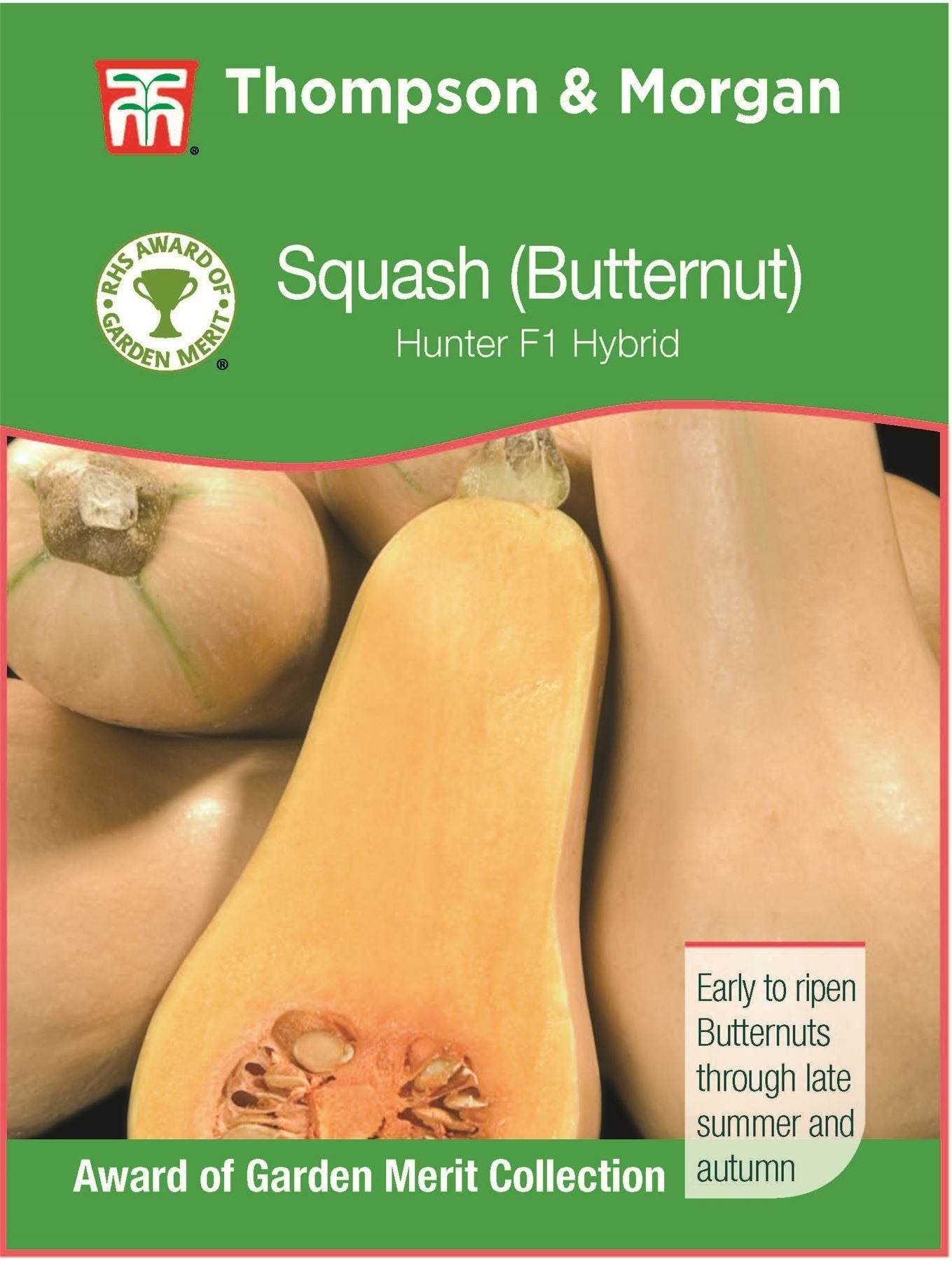 Thompson & Morgan - RHS Vegetable - Butternut Squash - Hunter - 10 Seeds