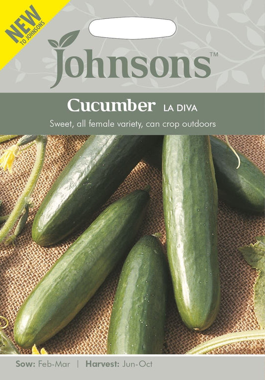 Johnsons Cucumber La Diva 20 Seeds