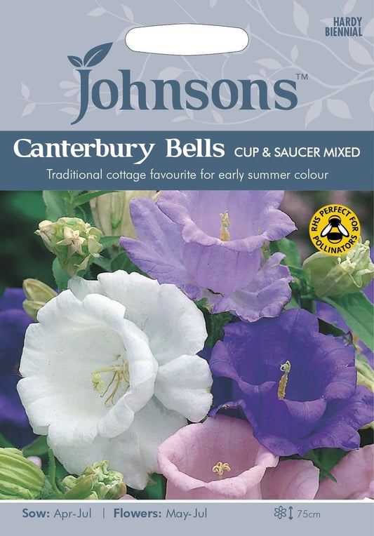 Johnsons Canterbury Bells Cup and Saucer Mixed 600 Seeds