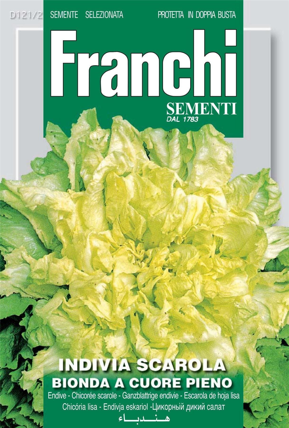 Franchi Seeds of Italy - DBO 121/2 - Endive - Bionda A Cuore Pieno - Seeds