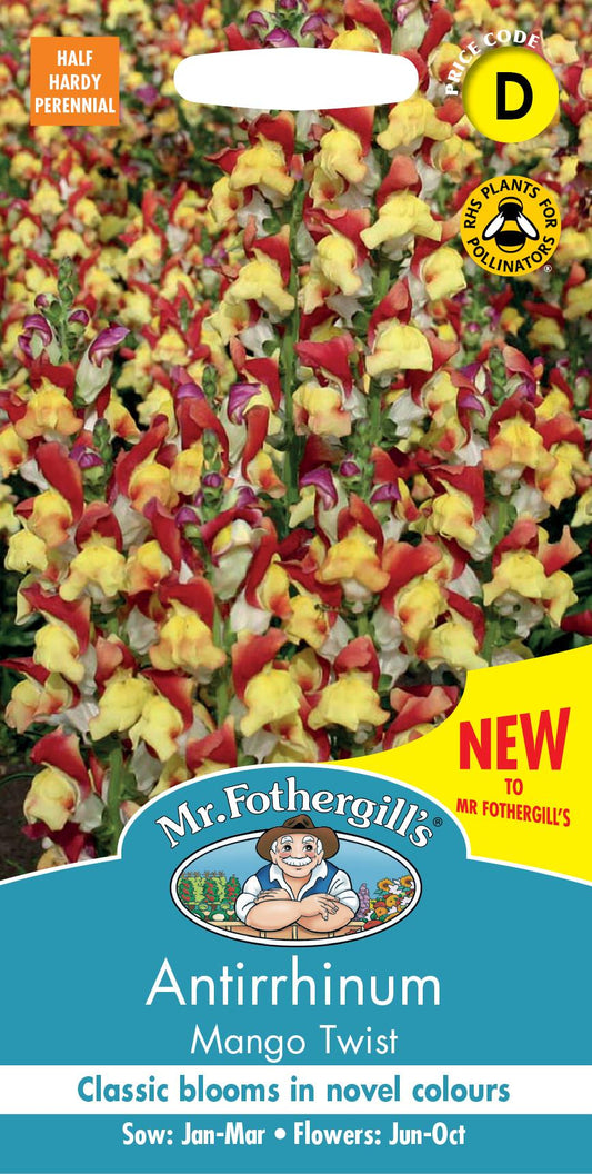 Mr Fothergills - Flower - Antirrhinum - Mango Twist - 750 Seeds