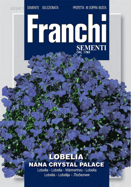 Franchi Seeds of Italy - Flower - FDBF_ 334-1 - Lobelia - Crystal Palace - Seeds