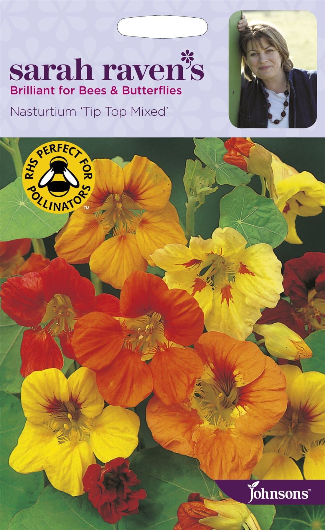 Johnsons Sarah Raven's Nasturtium Tip Top 25 Seeds