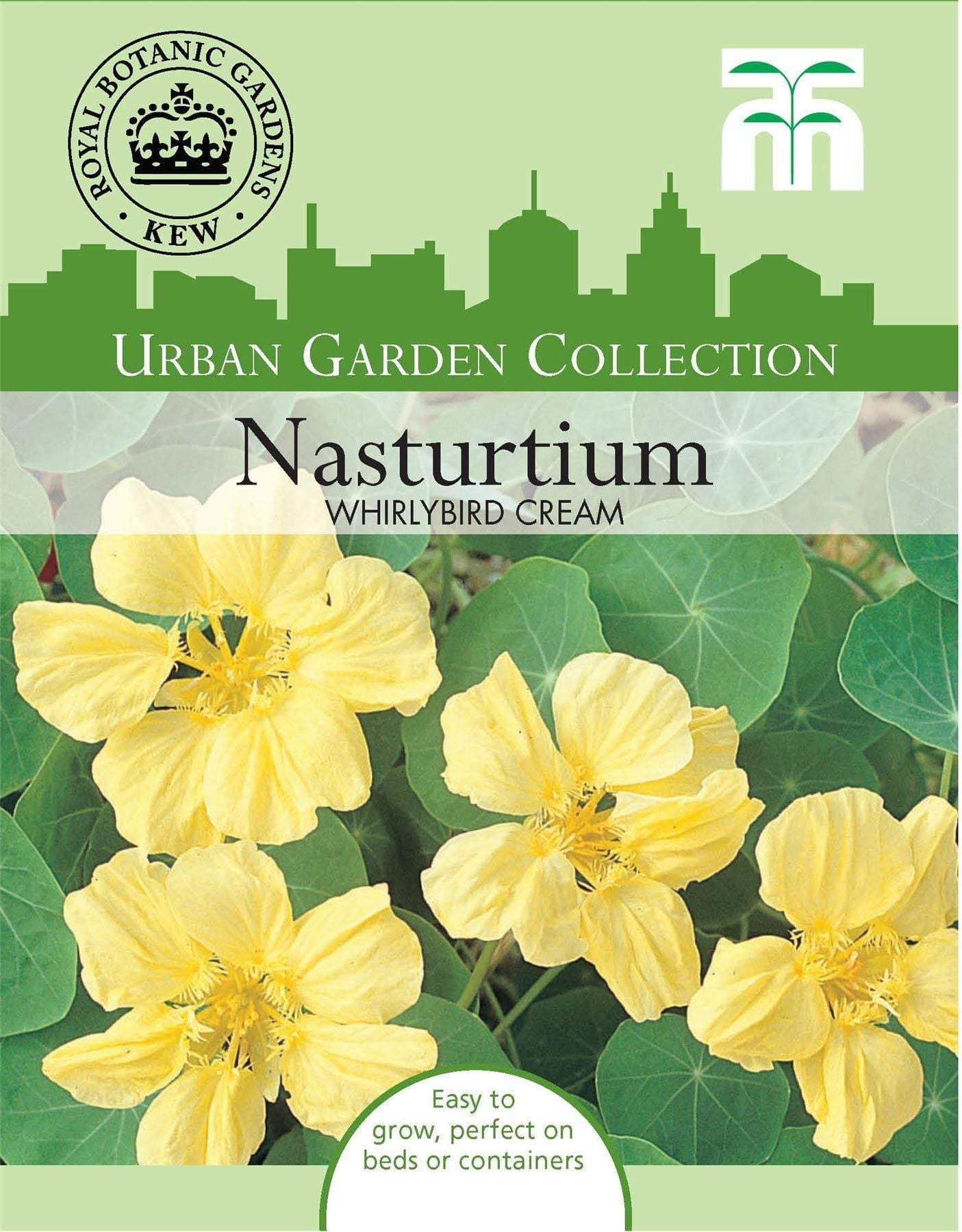 Thompson & Morgan Kew Urban Flowers Nasturtium Whirlybird Cream