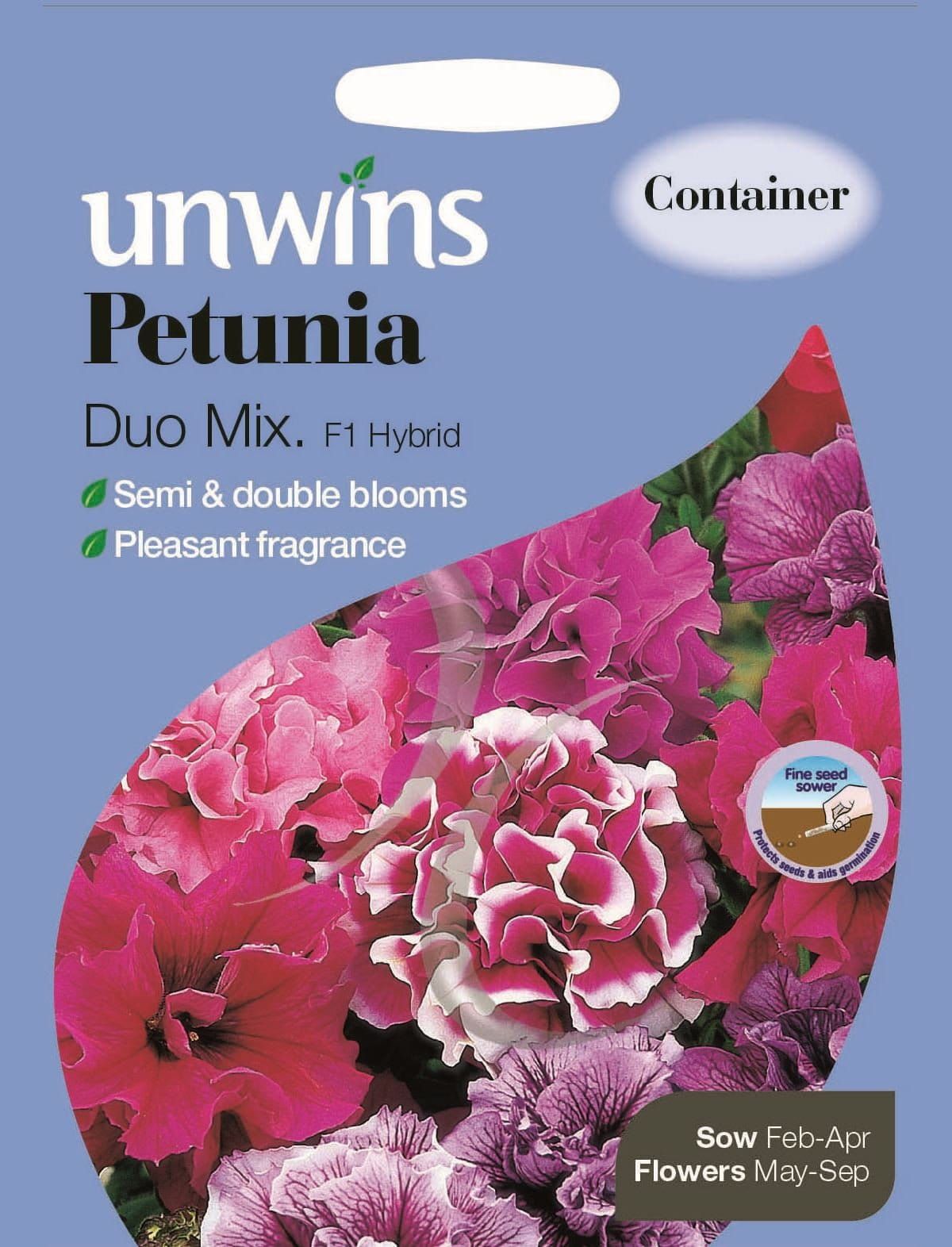 Unwins Petunia Duo Mix F1 70 Seeds