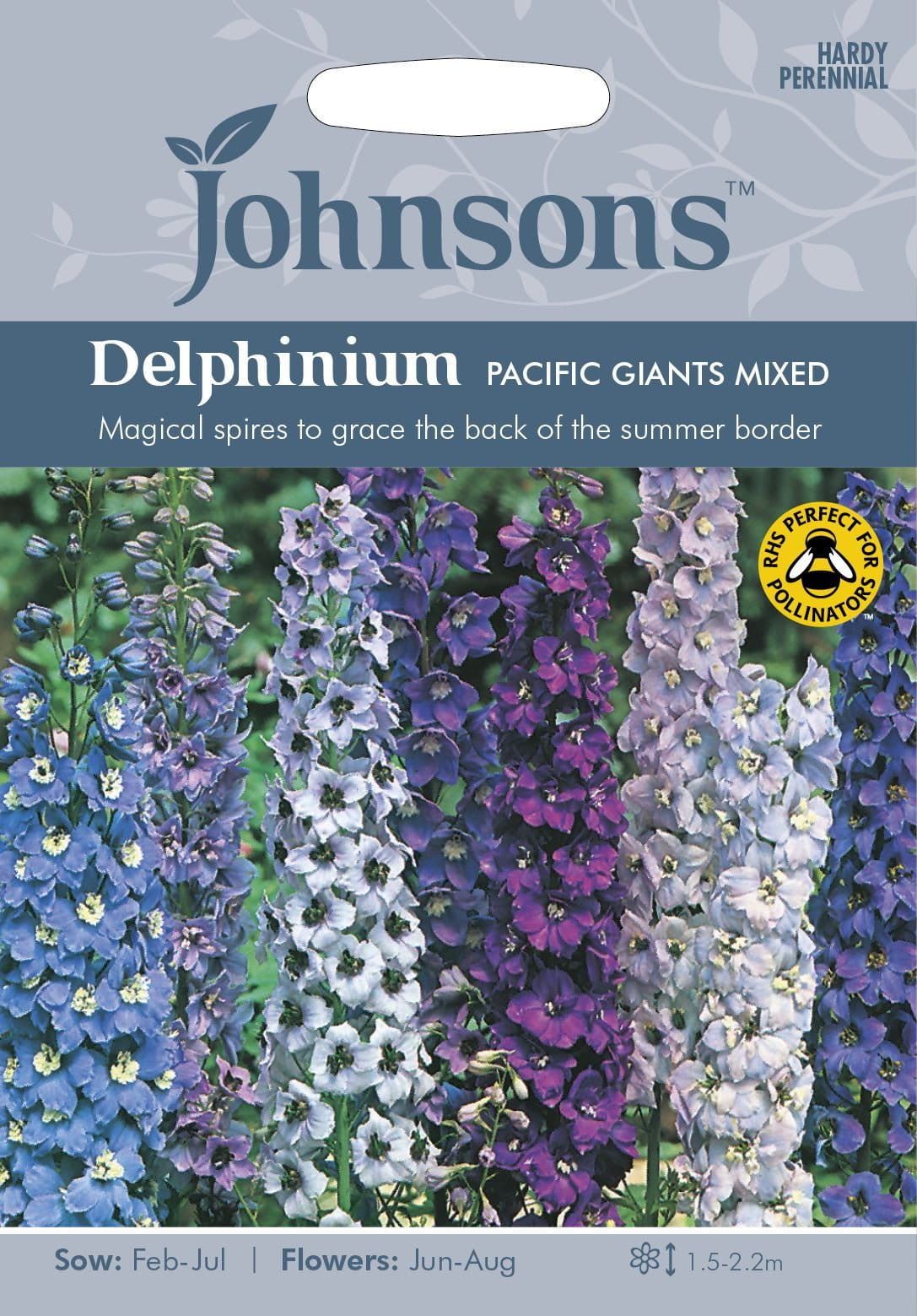 Johnsons Delphinium Pacific Giants Mixed 100 Seeds