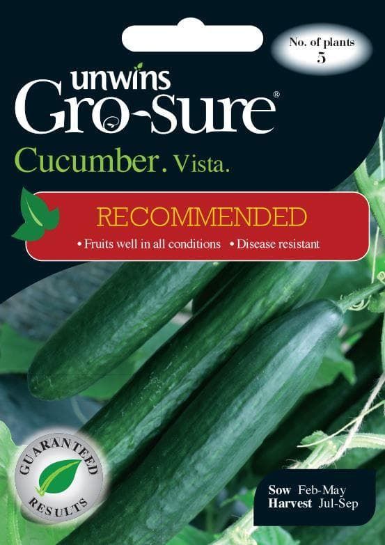 Unwins Cucumber Vista F1 (Recommended) 5 Seeds