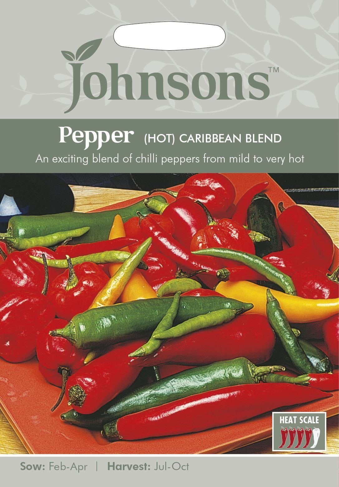 Johnsons Pepper (Hot) Caribbean Blend 30 Seeds