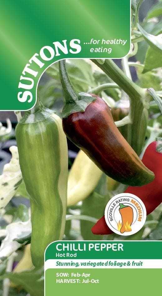 Sutton Seeds - Chilli Pepper Seeds - Hot Rod