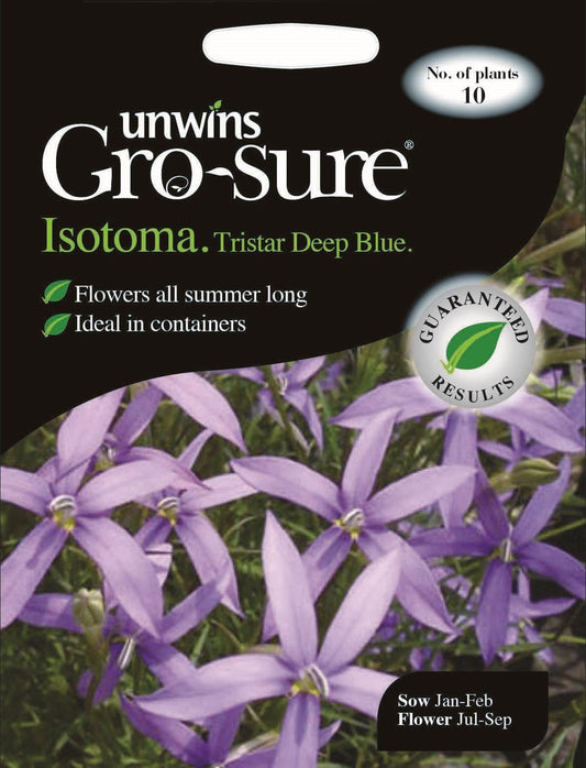 Unwins Isotoma Tristar Deep Blue F1 (d) 10 Seeds