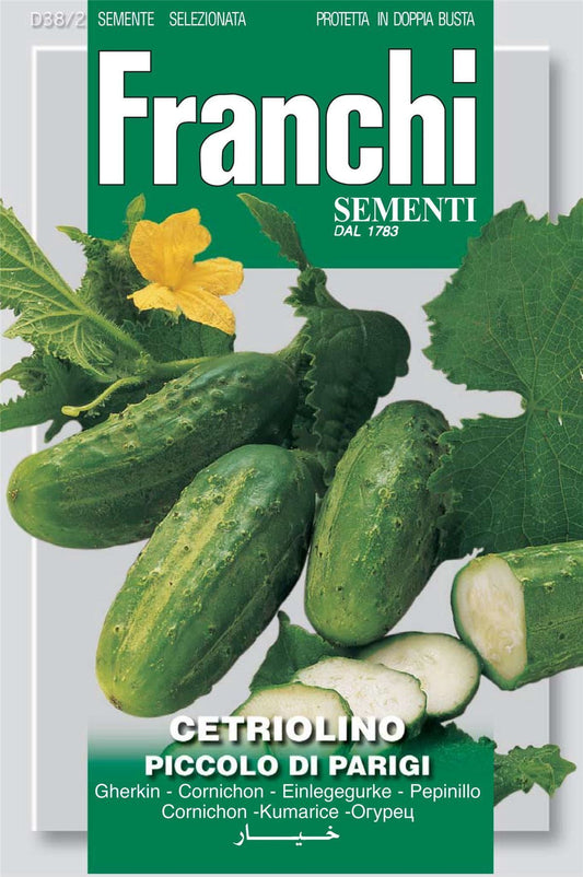 Franchi Seeds of Italy Cucumber Piccolo Verde Di Parigi Seeds
