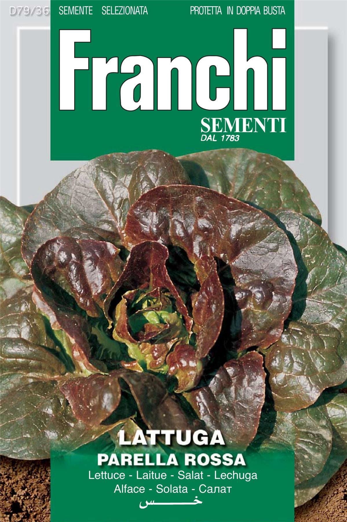 Franchi Seeds of Italy Lettuce Parella Rossa / Rouge De Montpellier Seeds