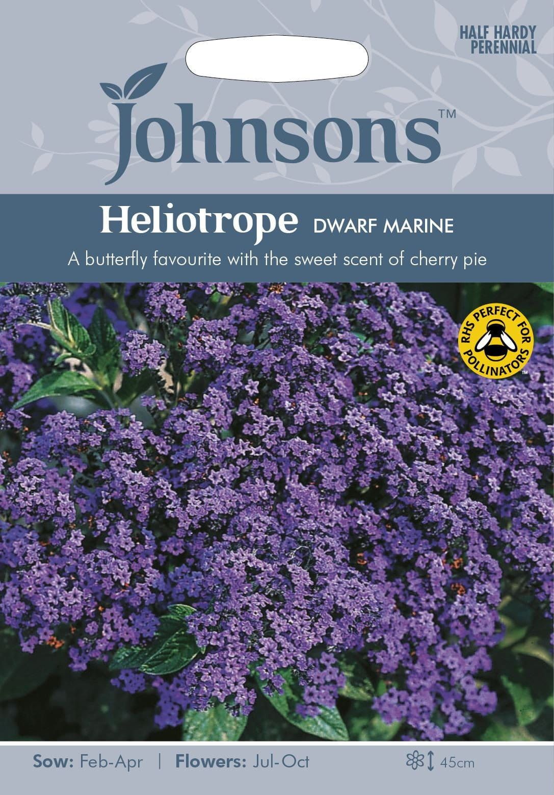 Johnsons Heliotrope Dwarf Marine 150 Seeds