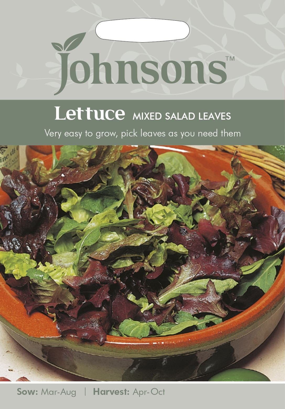 Johnsons Lettuce Mixed Salad Leaves 1200 Seeds
