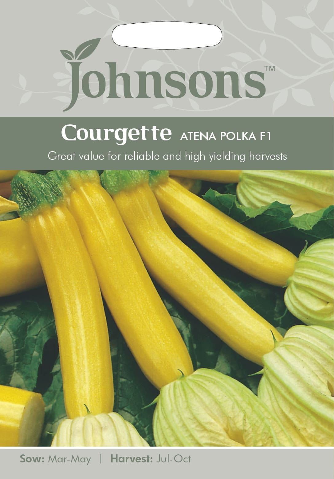 Johnsons Courgette Atena Polka F1 20 Seeds