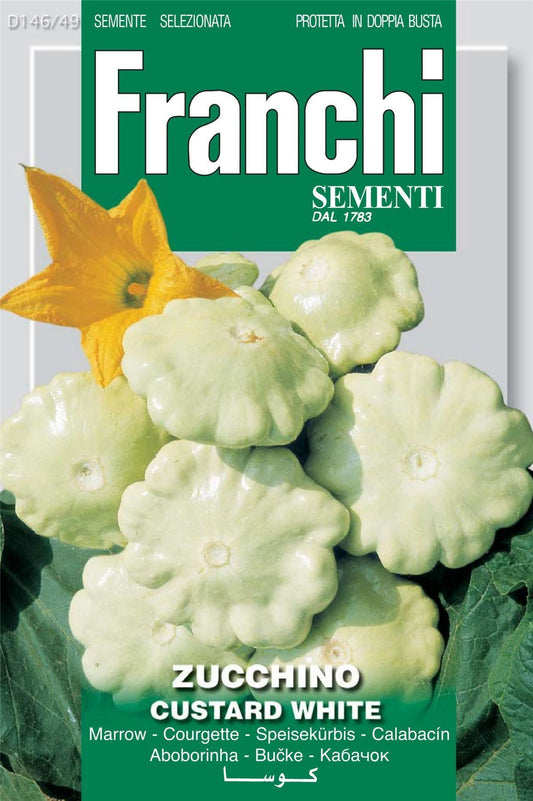 Franchi Seeds of Italy Courgette Custard White Seeds