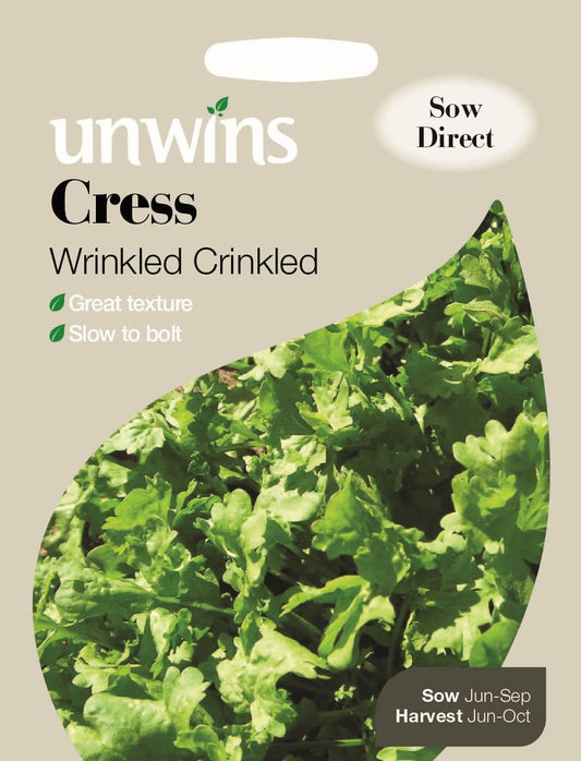 Unwins Cress Wrinkled Crinkled 200 Seeds