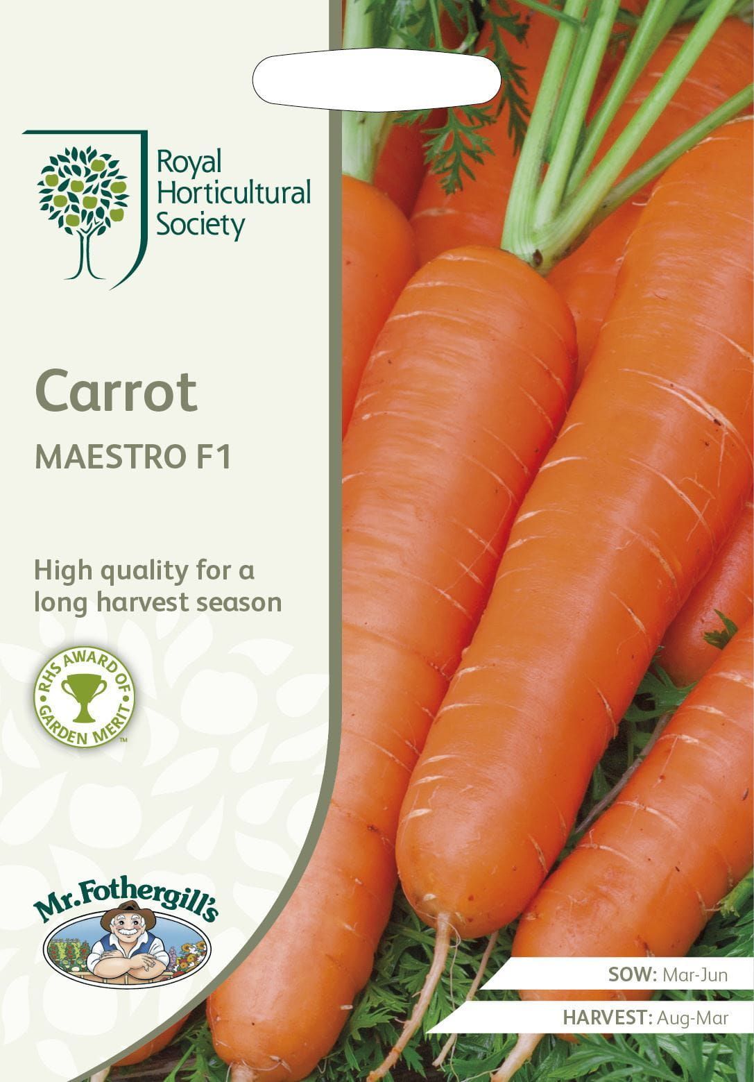 Mr Fothergills RHS Carrot Maestro F1 400 Seeds