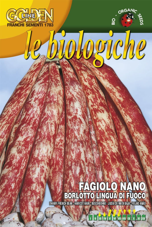 Franchi Organic BIOL56/6 Bean Nano Lingua Fuoco Seeds