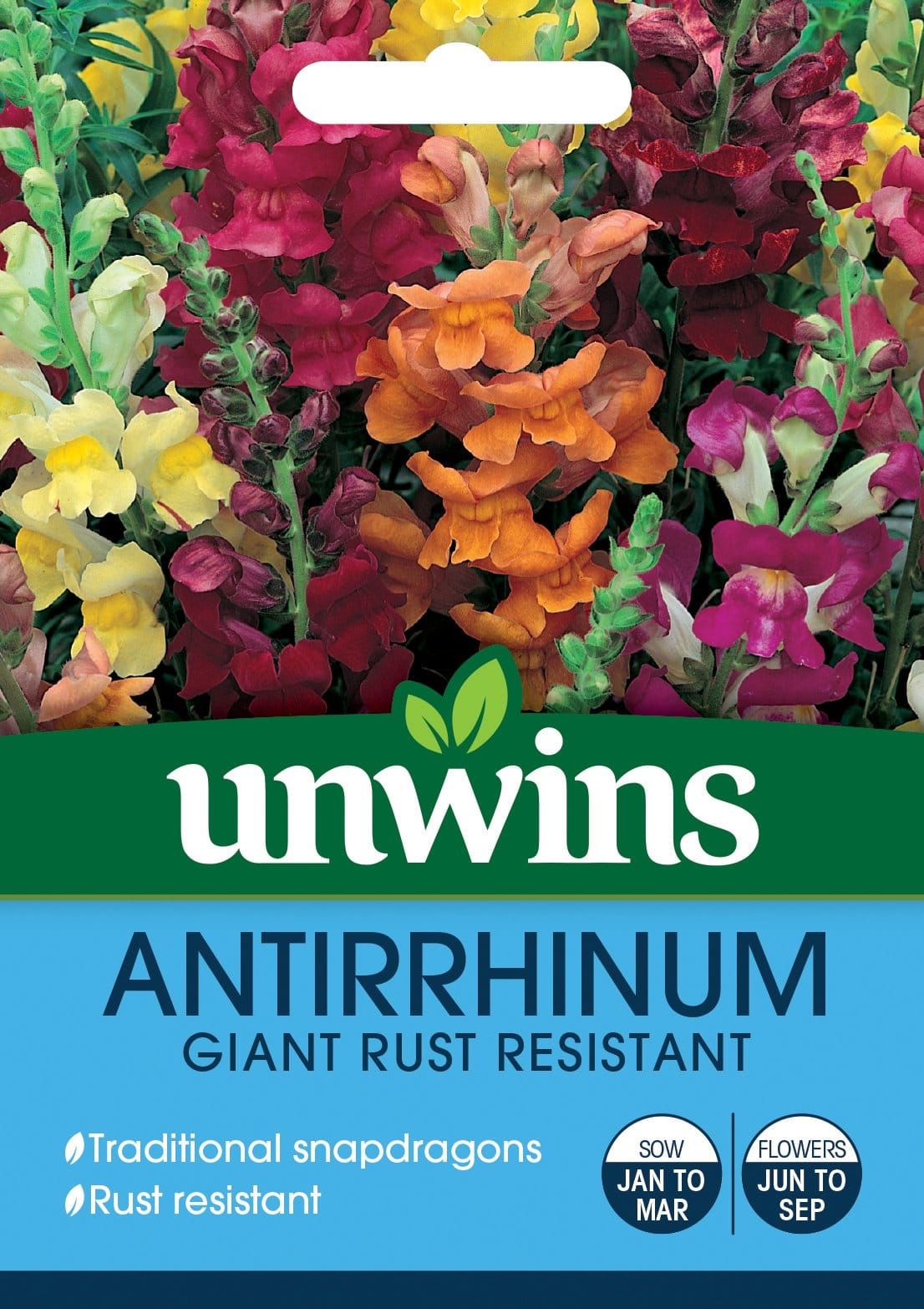 Unwins Antirrhinum Giant Rust Resistant 1700 Seeds