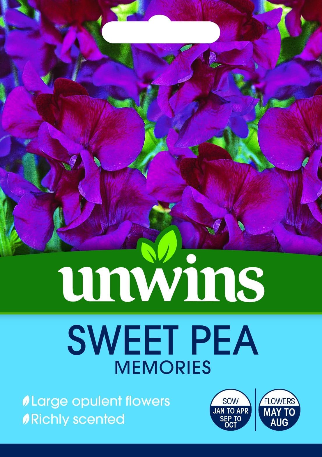 Unwins Sweet Pea Memories 20 Seeds