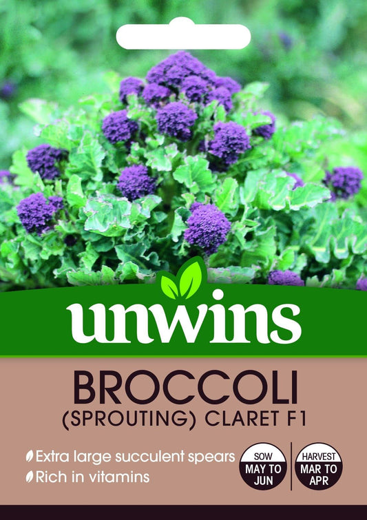 Unwins Broccoli (Sprouting) Claret F1 - 50 Seeds