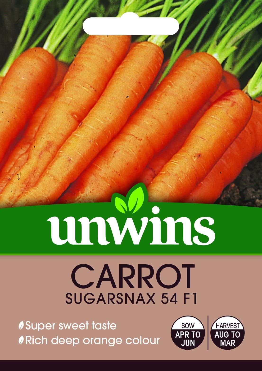 Unwins Carrot Sugarsnax 54 - 500 Seeds