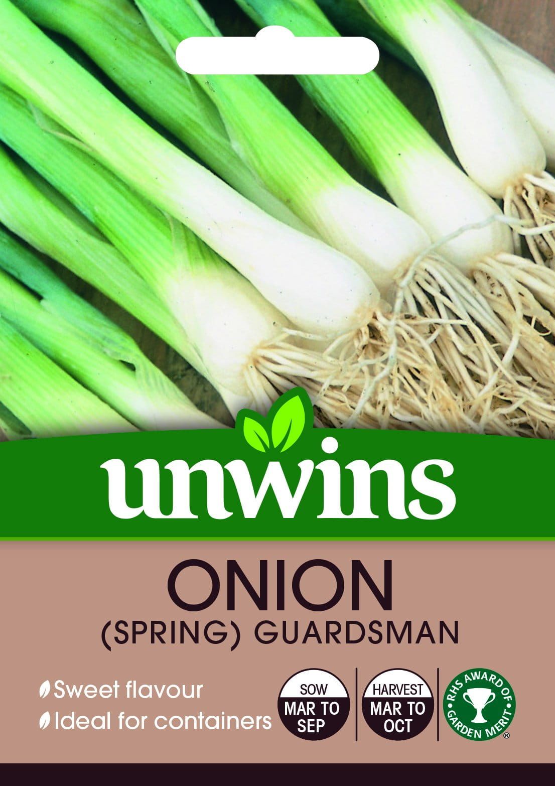 Unwins Onion Spring Guardsman 500 Seeds
