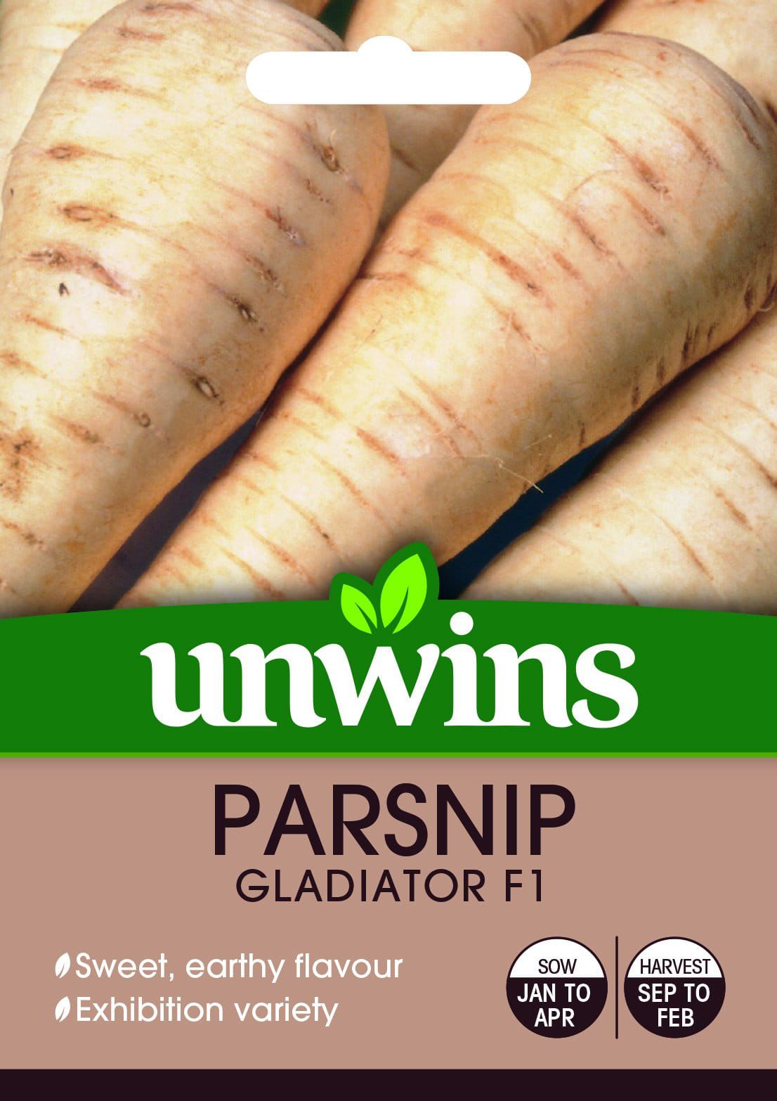 Unwins Parsnip Gladiator F1 - 400 Seeds