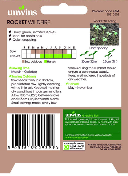 Unwins Rocket Wildfire 150 Seeds