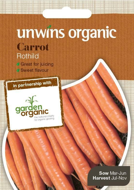 Unwins Organic Carrot Rothild 900 Seeds