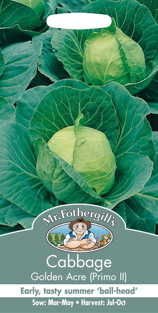 Mr Fothergills Cabbage Golden Acre Primo 2 500 Seeds
